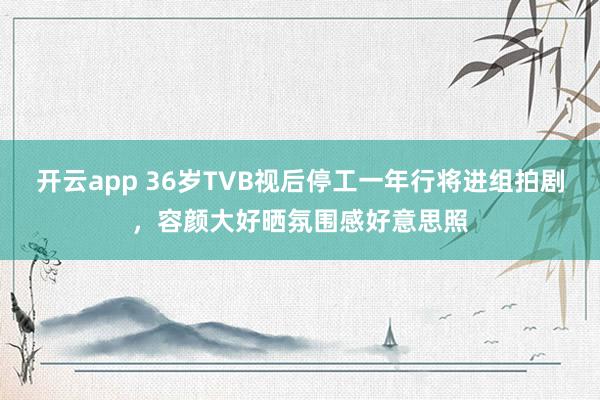 开云app 36岁TVB视后停工一年行将进组拍剧，容颜大好晒氛围感好意思照